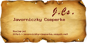 Javorniczky Cseperke névjegykártya